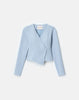 ORGANIC COTTON DOBBY ASYMMETRIC FITTED JACKET
