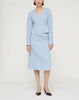 ORGANIC COTTON DOBBY ASYMMETRIC FITTED JACKET