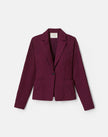 MATELASSE JACQUARD PINTUCK BACK JACKET
