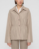 TECH TWILL GATHERED WAIST OVERSIZED JACKET