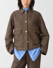 COTTON LINEN TWILL PATCH POCKET JACKET