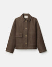 COTTON LINEN TWILL PATCH POCKET JACKET