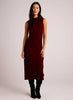 MOCK NECK VELVET DRESS