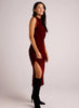 MOCK NECK VELVET DRESS