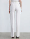 WOOL SILK CREPE GATES PANT IN CLOUD