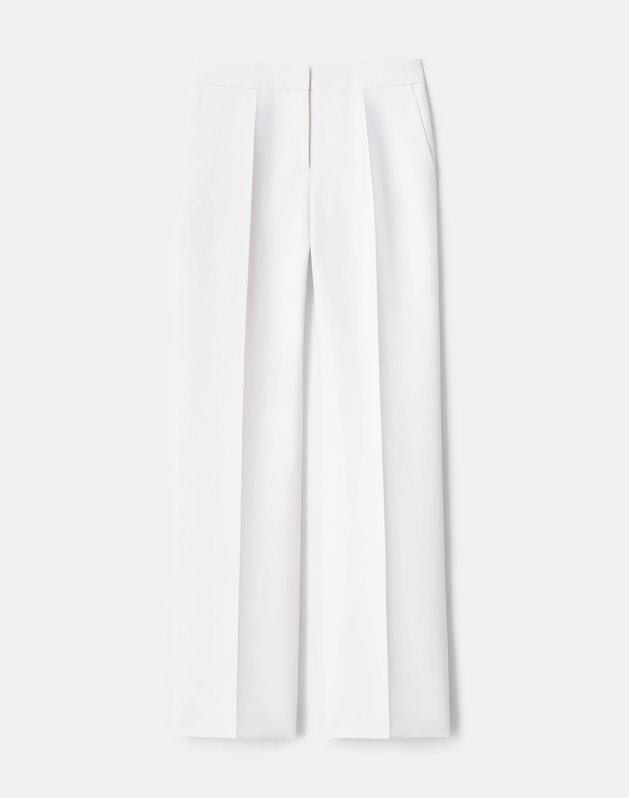 WOOL SILK CREPE GATES PANT IN CLOUD