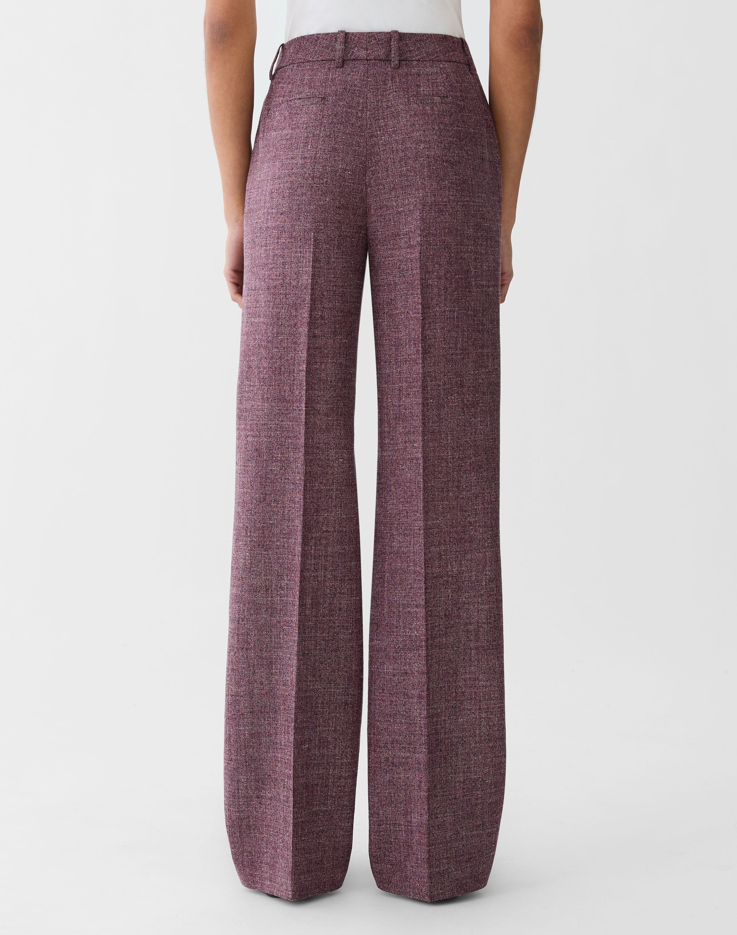 WOOL MOULINE GATES STRAIGHT PANT