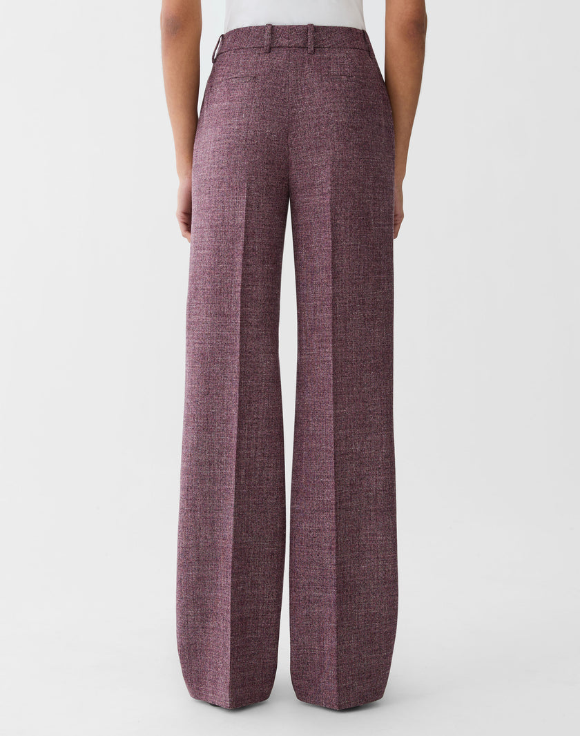 WOOL MOULINE GATES STRAIGHT PANT