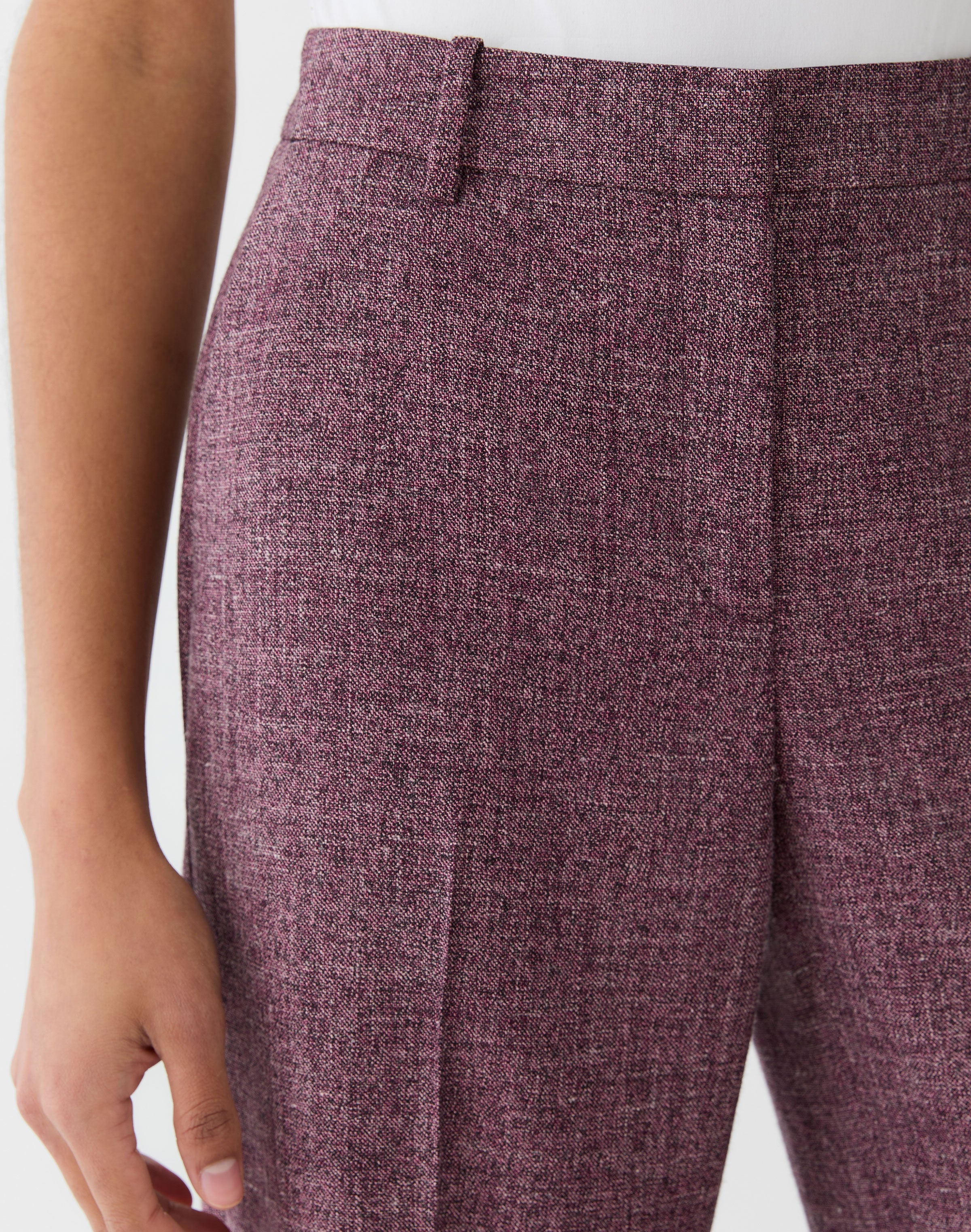 WOOL MOULINE GATES STRAIGHT PANT