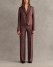 WOOL MOULINE GATES STRAIGHT PANT