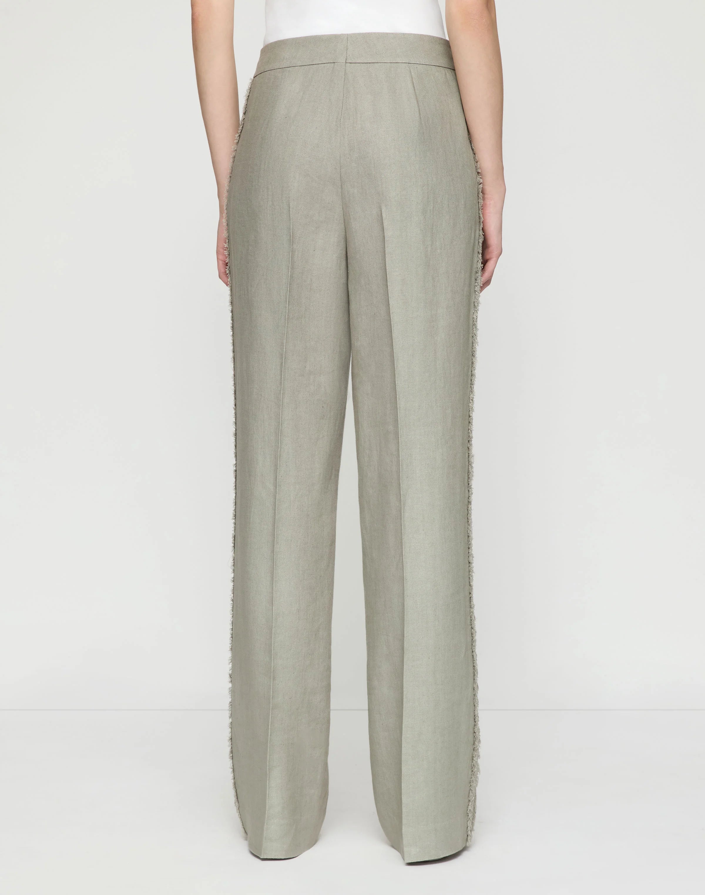 LINEN SULLIVAN CROCHET SEAMED PANT