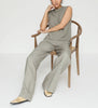 LINEN SULLIVAN CROCHET SEAMED PANT