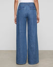 CHAMBRAY CHARLES WIDE LEG PANT