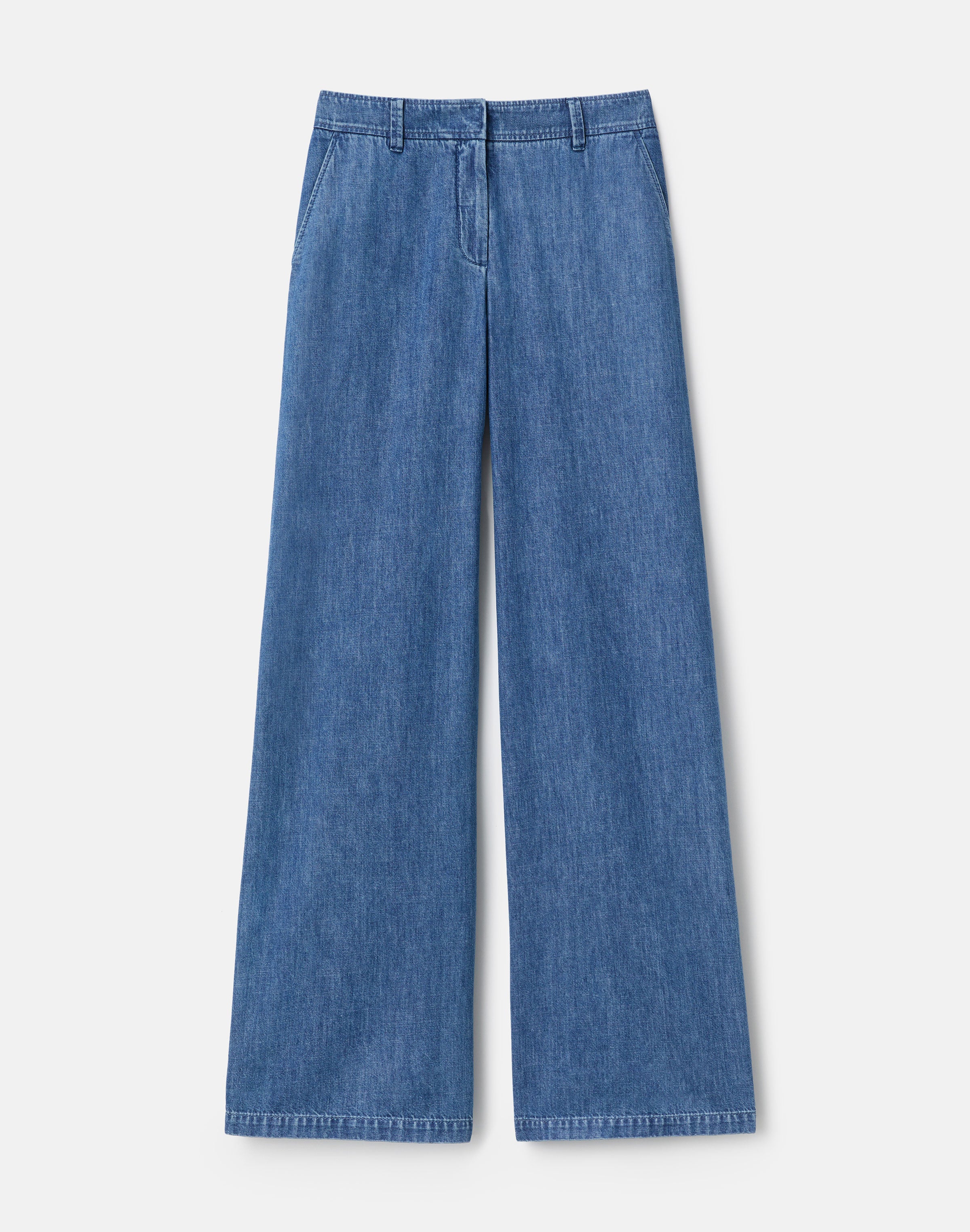 CHAMBRAY CHARLES WIDE LEG PANT