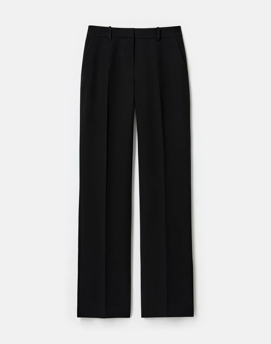 WOOL SILK CREPE GATES TUXEDO STRIPE PANT