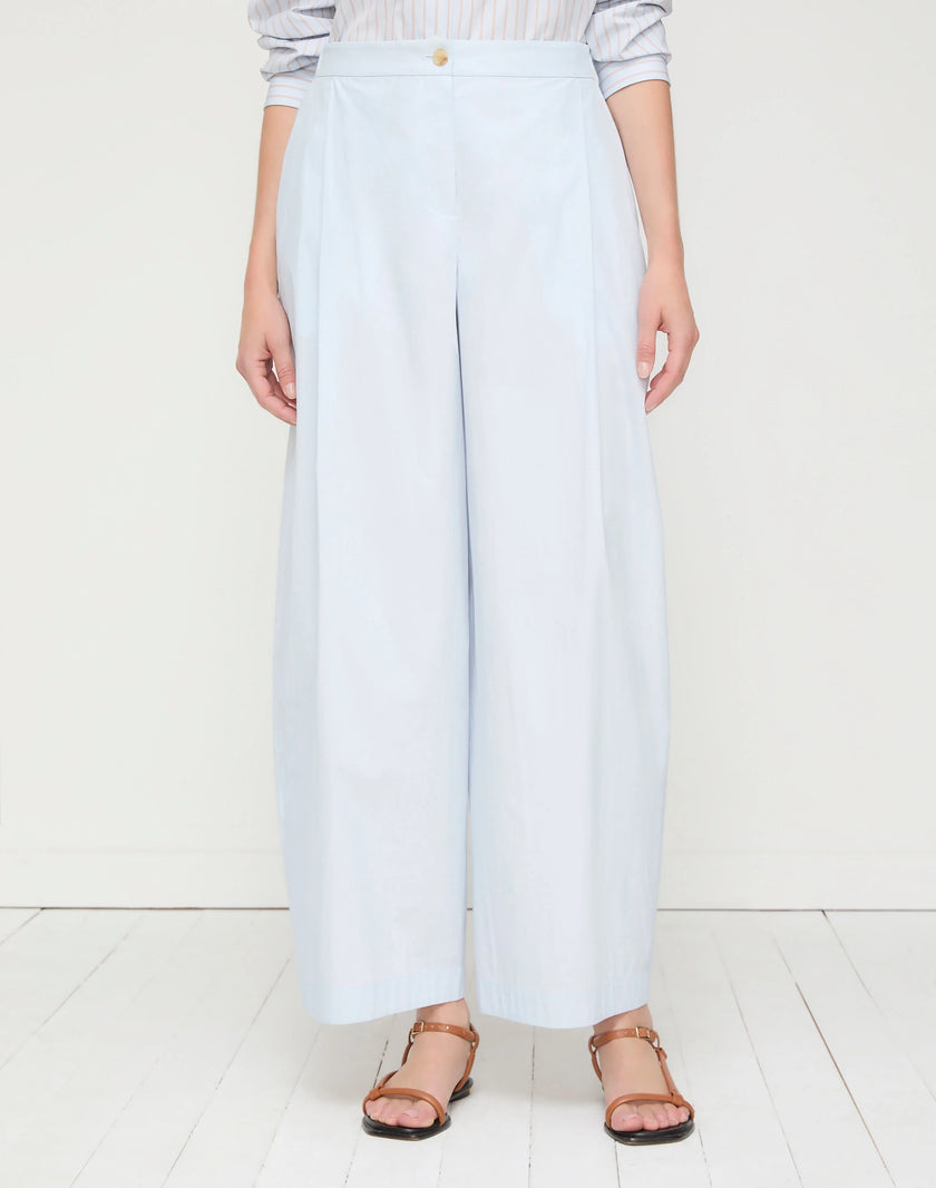 TRAVEL COTTON COOPER BARREL LEG ANKLE PANT