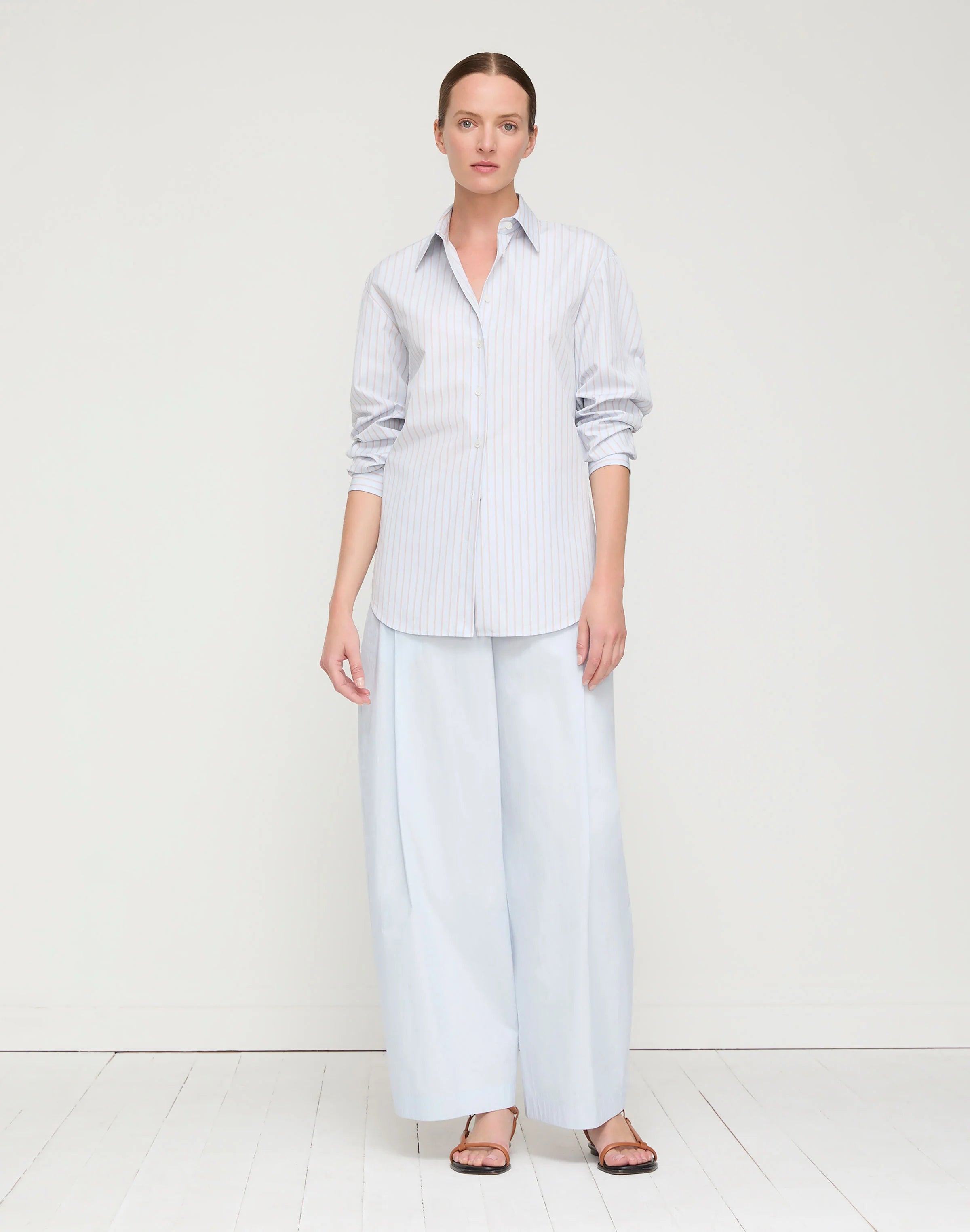 TRAVEL COTTON COOPER BARREL LEG ANKLE PANT