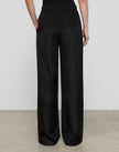 ORGANIC SILK STRETCH GEORGETTE PENN WIDE LEG PANT