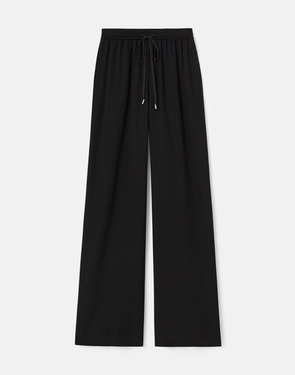 ORGANIC SILK STRETCH GEORGETTE PENN WIDE LEG PANT