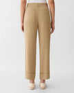 ORGANIC SILK STRETCH GEORGETTE HIGHLINE STRAIGHT ANKLE PANT