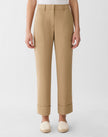 ORGANIC SILK STRETCH GEORGETTE HIGHLINE STRAIGHT ANKLE PANT