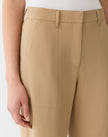 ORGANIC SILK STRETCH GEORGETTE HIGHLINE STRAIGHT ANKLE PANT