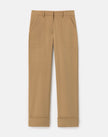 ORGANIC SILK STRETCH GEORGETTE HIGHLINE STRAIGHT ANKLE PANT