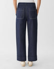 CHAMBRAY HIGHLINE STRAIGHT ANKLE PANT
