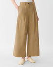 ORGANIC COTTON POPLIN PARK WIDE LEG ANKLE PANT