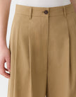 ORGANIC COTTON POPLIN PARK WIDE LEG ANKLE PANT