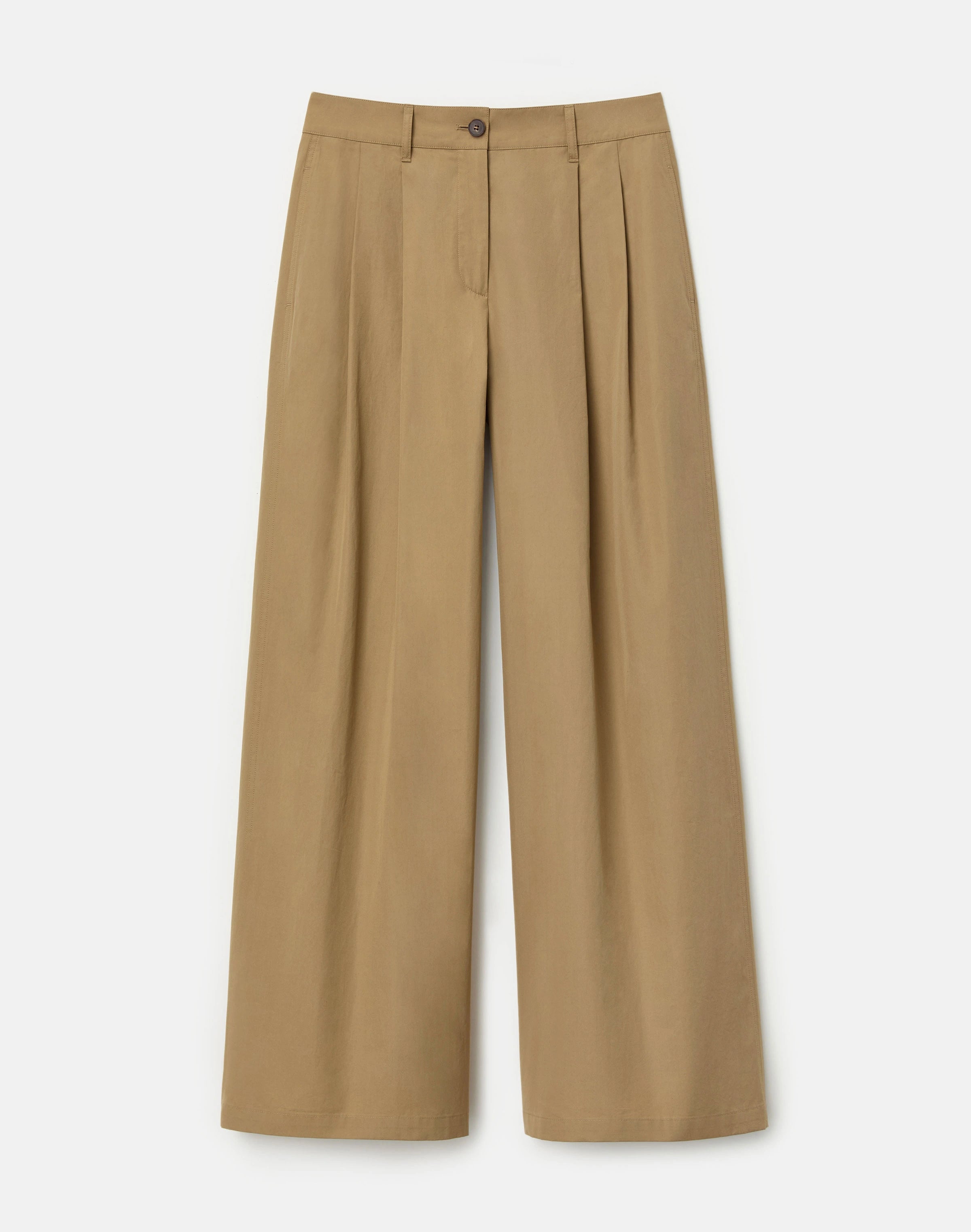 ORGANIC COTTON POPLIN PARK WIDE LEG ANKLE PANT