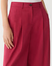 ORGANIC COTTON POPLIN PARK WIDE LEG ANKLE PANT