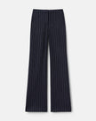 PINTSTRIPE WOOL JERSEY LAFAYETTE FLARE PANT