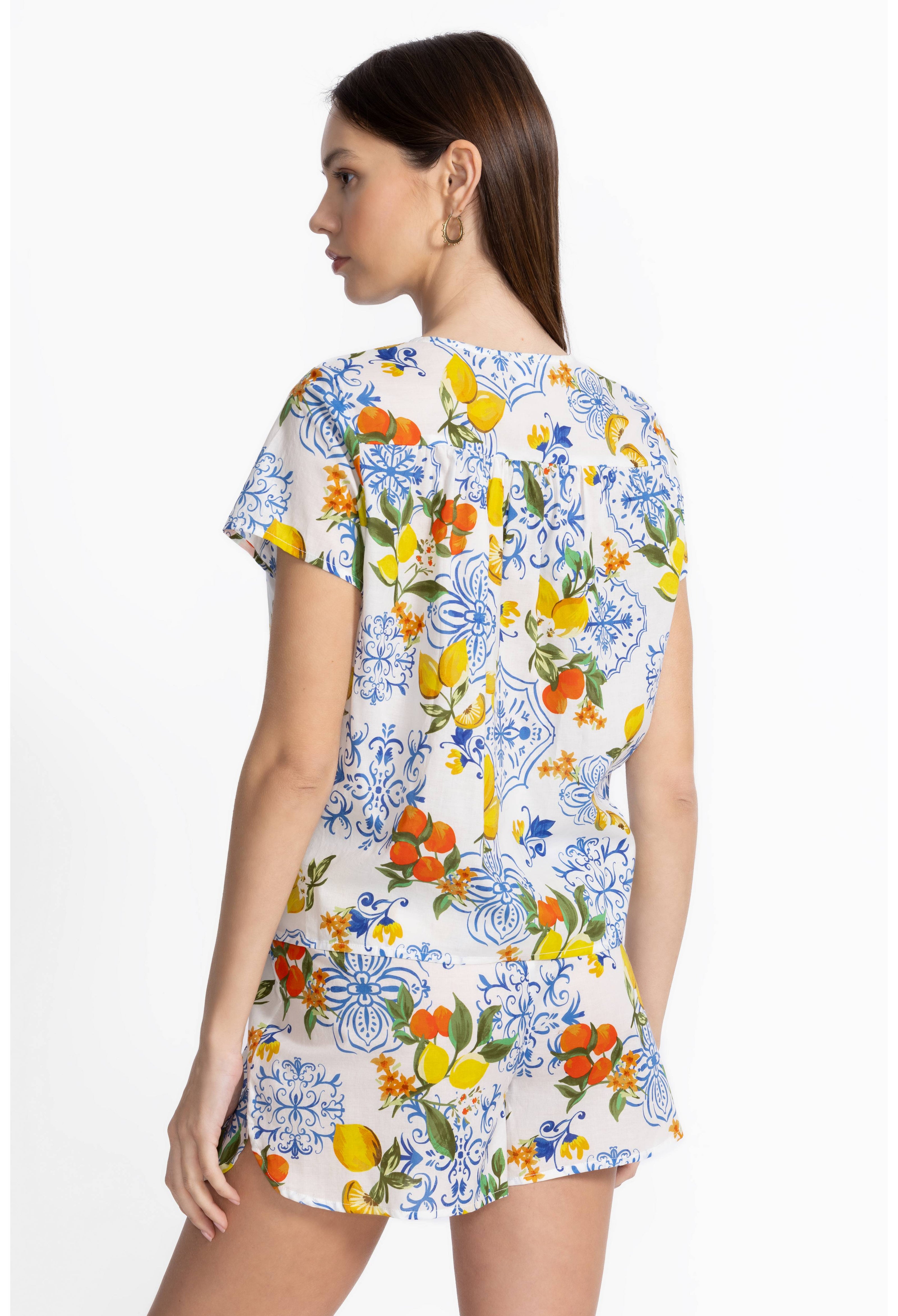 CITRUS IN SORRENTO SLEEP SHORT SET