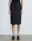 WOOL SILK CREPE PENCIL SKIRT