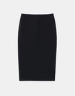 WOOL SILK CREPE PENCIL SKIRT