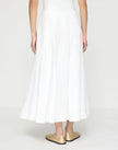 ORGANIC LINEN BUTTON FRONT MIDI SKIRT