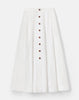 ORGANIC LINEN BUTTON FRONT MIDI SKIRT