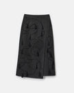 HAND EMBROIDERED TASSEL WOOL CASHMERE DOUBLE FACE SKIRT