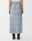 GLEN PLAID PRINT TWILL PLISSE SKIRT