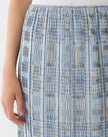 GLEN PLAID PRINT TWILL PLISSE SKIRT