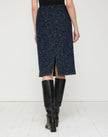 COSMOS BOUCLE TWEED CROCHET TRIM SKIRT