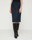 COSMOS BOUCLE TWEED CROCHET TRIM SKIRT