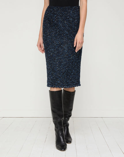 COSMOS BOUCLE TWEED CROCHET TRIM SKIRT