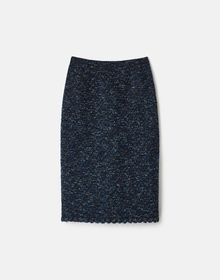 COSMOS BOUCLE TWEED CROCHET TRIM SKIRT
