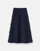 WOOL CASHMERE DOUBLE FACE EMBELLISHED POLKA DOT SKIRT