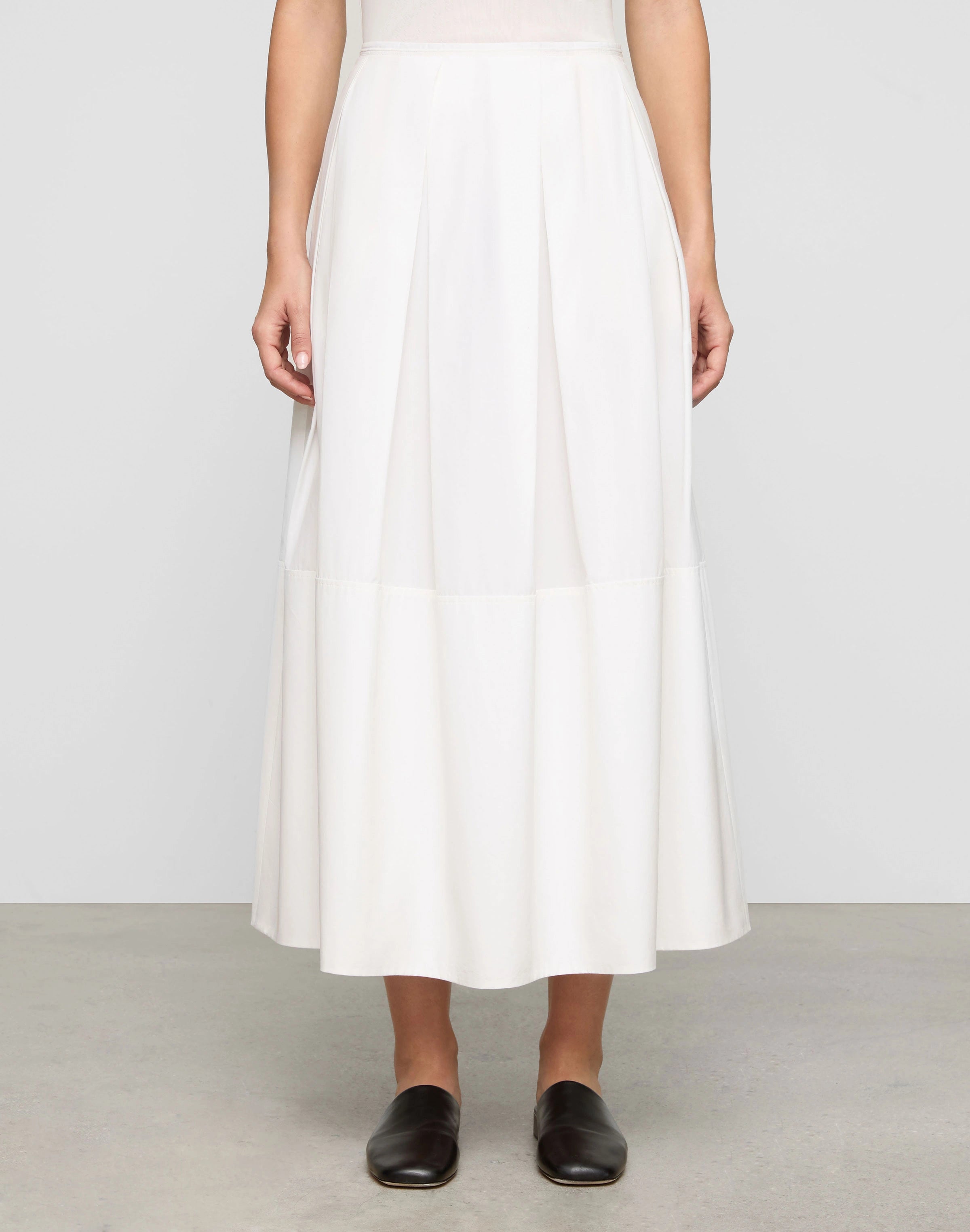 INVERTED PLEAT LONG SKIRT