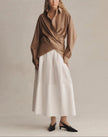 INVERTED PLEAT LONG SKIRT
