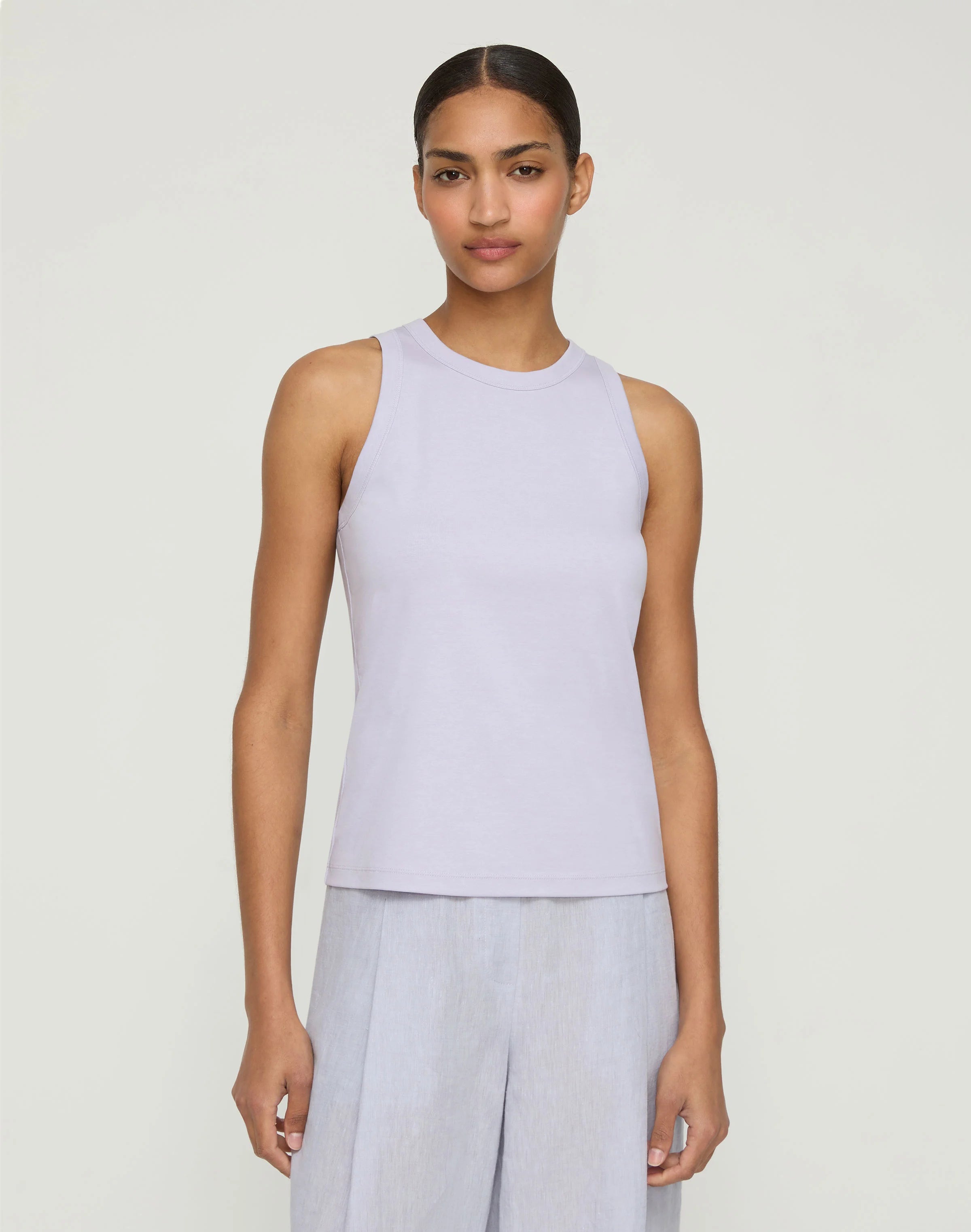 COTTON RIBBED RACERBACK TANK
