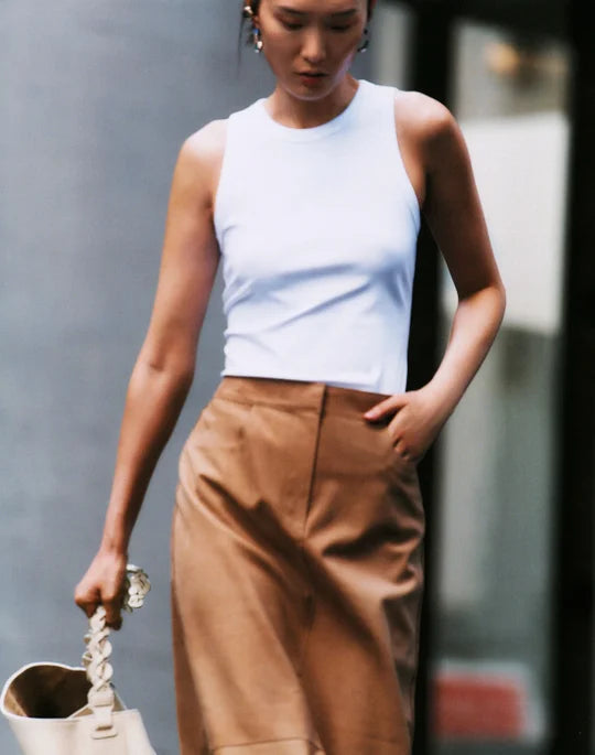 COTTON RIB RACERBACK TANK